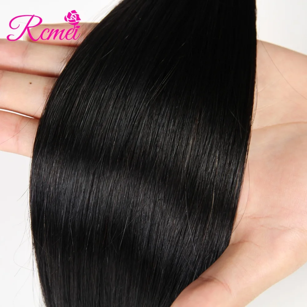 Rcmei Straight Hair Weave Bundles 8-28 Inch Brazilian Non-remy Natural Color 100% Human Hair Extensions Free Shipping