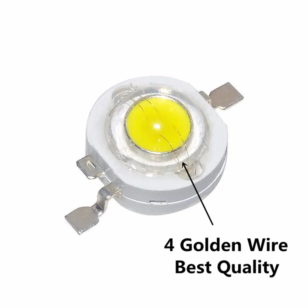 10pcs 1W 3W High Power LED Light-Emitting Diode LEDs Chip SMD Warm White Red Green Blue Yellow For SpotLight Downlight Lamp Bulb