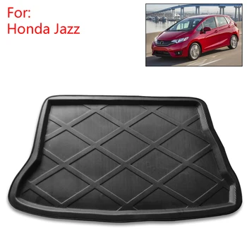 

X Autohaux PE+EVA foam plastic Black Rear Car Trunk Tray Boot Liner Cargo Floor Carpet Mat Cover for Honda Jazz 2004-2007