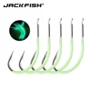 JACKFISH 10Pcs/Lot High Carbon Steel Luminous Fishing Hook #9-#18 Fishhooks Durable Pesca barbed hook Fishing Tackle ► Photo 1/6