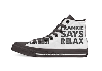 

Frankie says relax retro Design breathable Casual High Top lace-up Canvas shoes sneakers