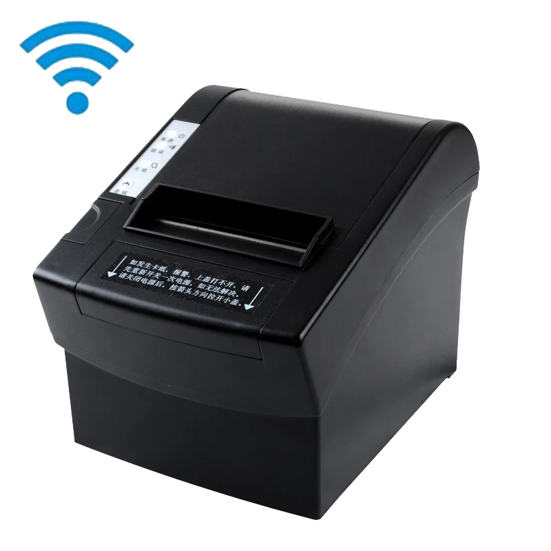 Pos 80mm thermal receipt wifi wireless printer with cutter support qr