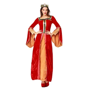 

European Royal Queen Costume Cosplay Adult Women Carnival Fantasia Queen Role Play Fancy Dress