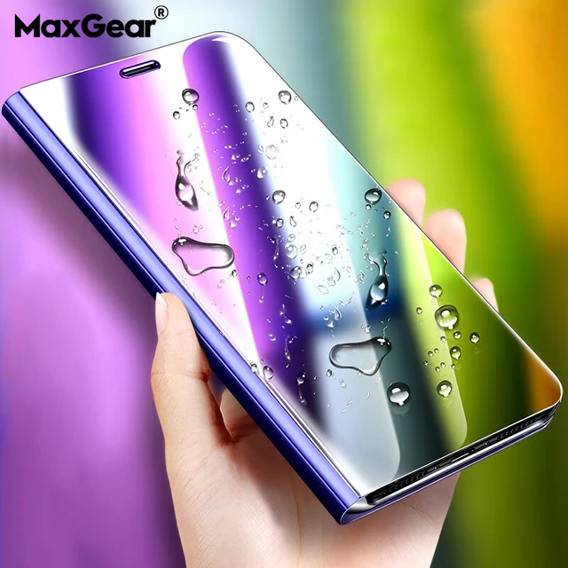 Mirror Flip Phone Case For Huawei Mate 9 10 20 Pro Lite Smart Clear View Cover For Huawei P8 P9 P10 P20 Plus Pro Lite P Smart
