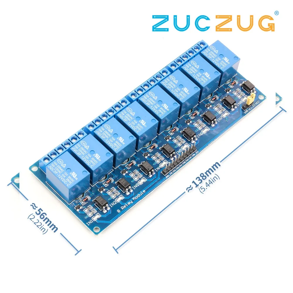 

Arsmundi 8 Channel Relay Module control panel 12V Low level trigger PLC