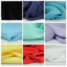 2 м/лот Простой шифон материал для платья высокого качества жемчужная одежда из шифоновой ткани Шитье