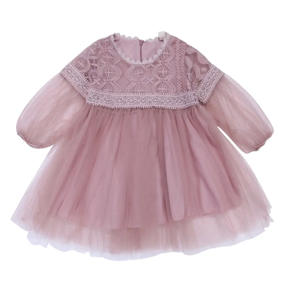 Pudcoco/платье для девочек; платье принцессы для маленьких девочек; Пышное Платье с фатиновой юбкой и цветочным рисунком для свадебной вечеринки; От 0 до 3 лет - Цвет: Розовый