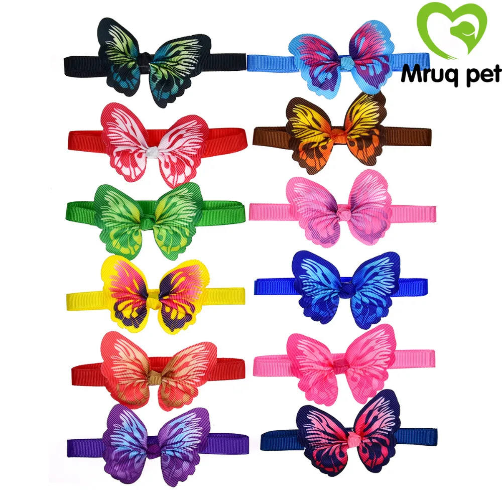 

100pcs Christmas Pet Puppy Dog Cat Bow Ties Adjustable Beautiful Butterfly Dog Cat Bowties Dog Accessories Collar Pet Supplies