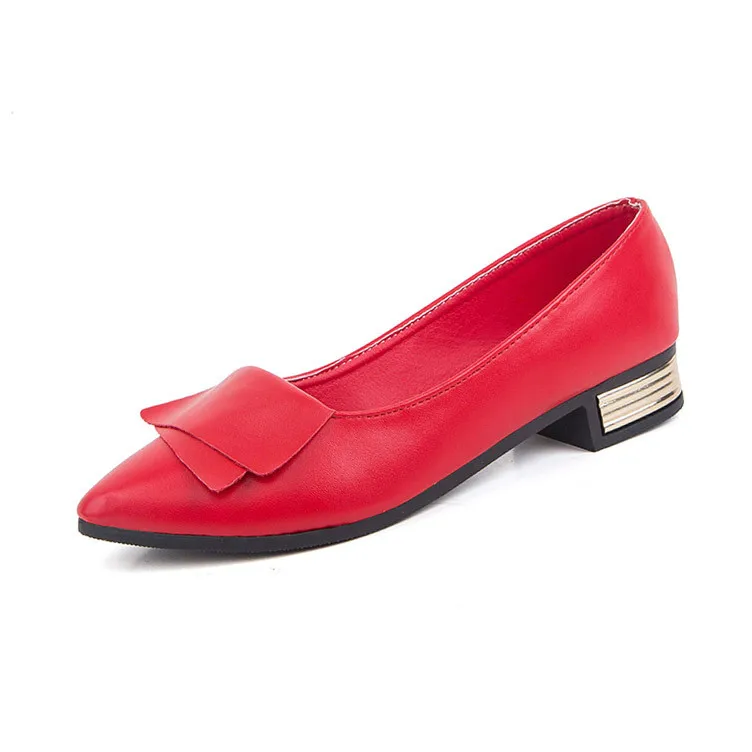 

New Fashion Pointed Flat Single Shoes Female Shallow Mouth Cuffed Wild Work Shoes Commute Large Size Casual Shoes