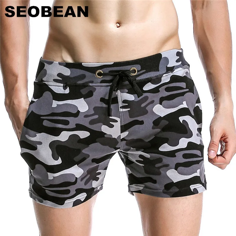 SEOBEAN Men's Camo Casual Shorts Summer Style Fashion Camouflage Cotton Men Shorts Brand Clothing Bottoms