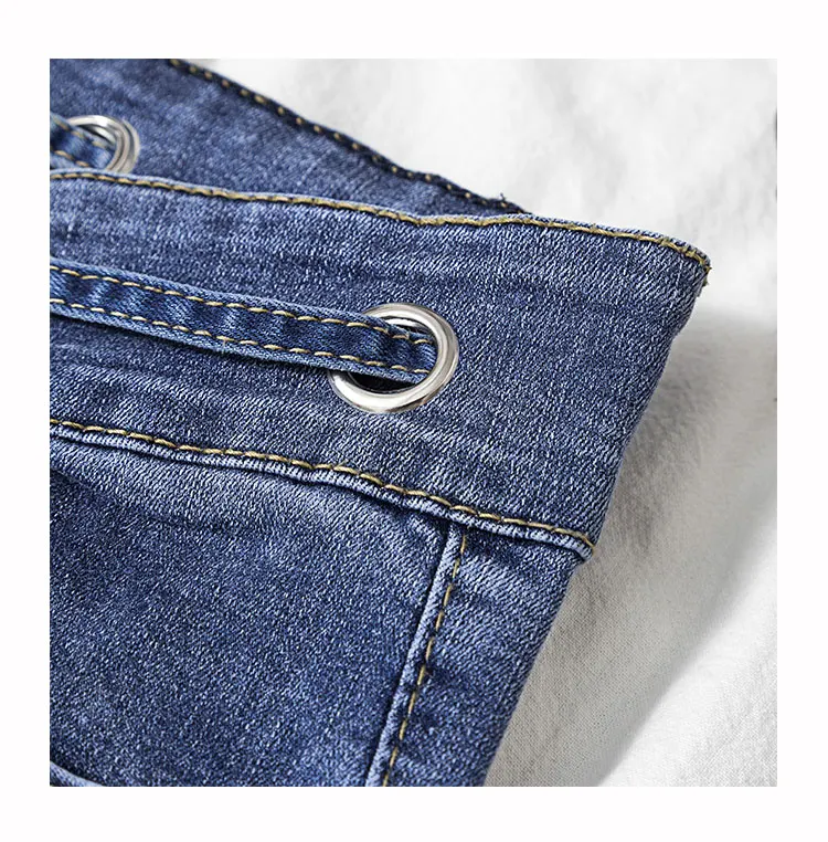 Джинсы женские синие брюки с высокой талией джинсовые женские брюки эластичные обтягивающие узкие эластичные женские штаны размера плюс S-XL 8218