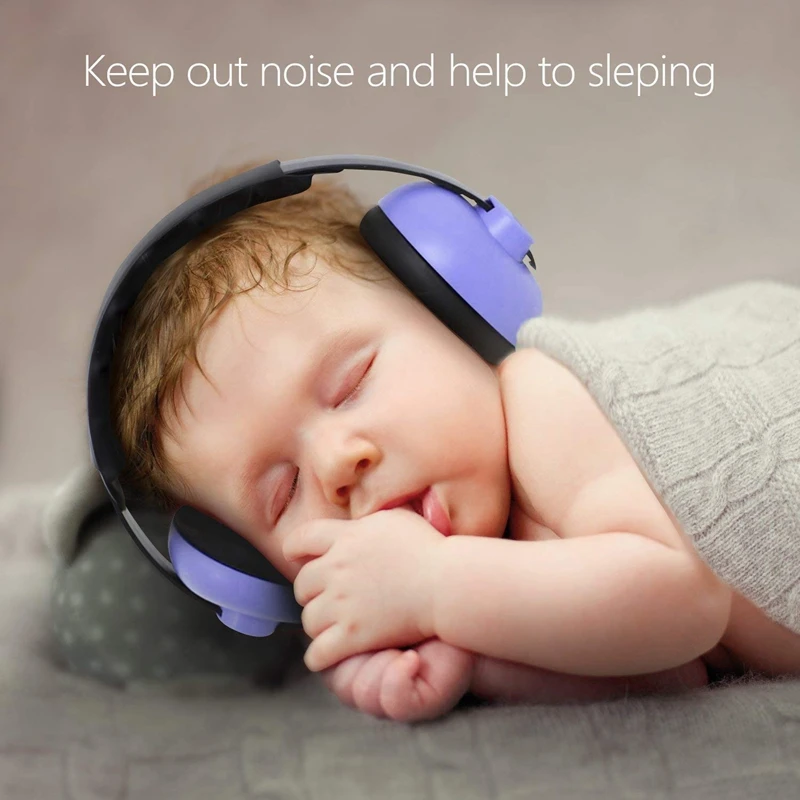 Детские наушники с защитой от шума учатся спать наушники с шумоподавлением защита для детей E - Цвет: Purple