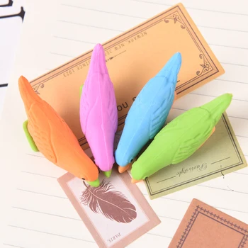 

2PCS Erasers Lovely Parrot Modelling Eraser Students Stationery Kids Gift Kawaii NoveltySchool Supplies