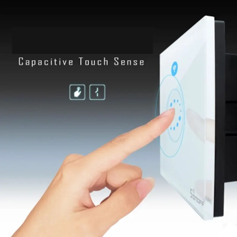 

Newest Itead Sonoff Wifi Touch Wall Switch Wireless Remote Control Timing Switch EU US Intelligent Wall Switch Home Automation
