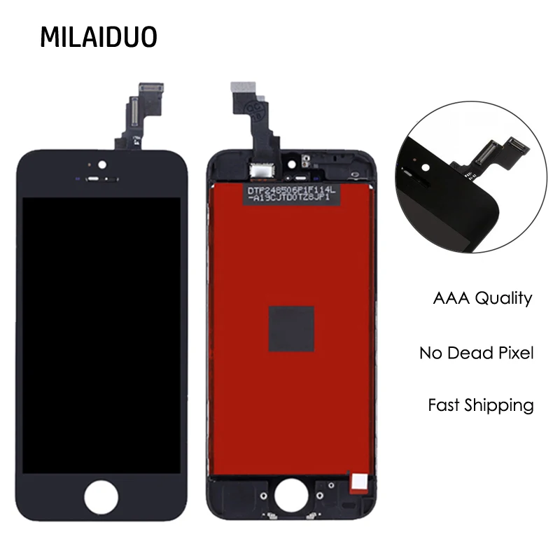 1PC A Quality LCD Display For iPhone 5s LCD Touch Screen Digitizer Replacement With Touch Assembly