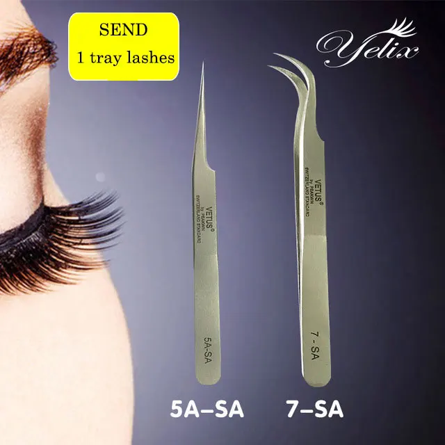 Maquillaje pestañas Pinzas profesional de pestañas extensión Pinzas pestañas Curvex inoxidable Pinzas Cejas Pincet herramientas