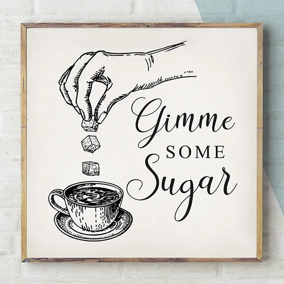 Sugar Обувь на плоской подошве для ходьбы BON Appetit настенные плакаты поп картины на холсте Декор Скандинавская столовая холст живопись старинные художественные принты - Цвет: Sugar