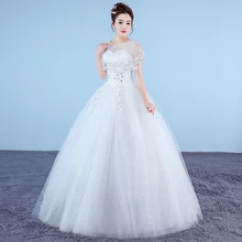 XXN#2017 spring summer new lace up Bridal Gown bride wedding dresses plus size Custom wedding dress long wholesale white red