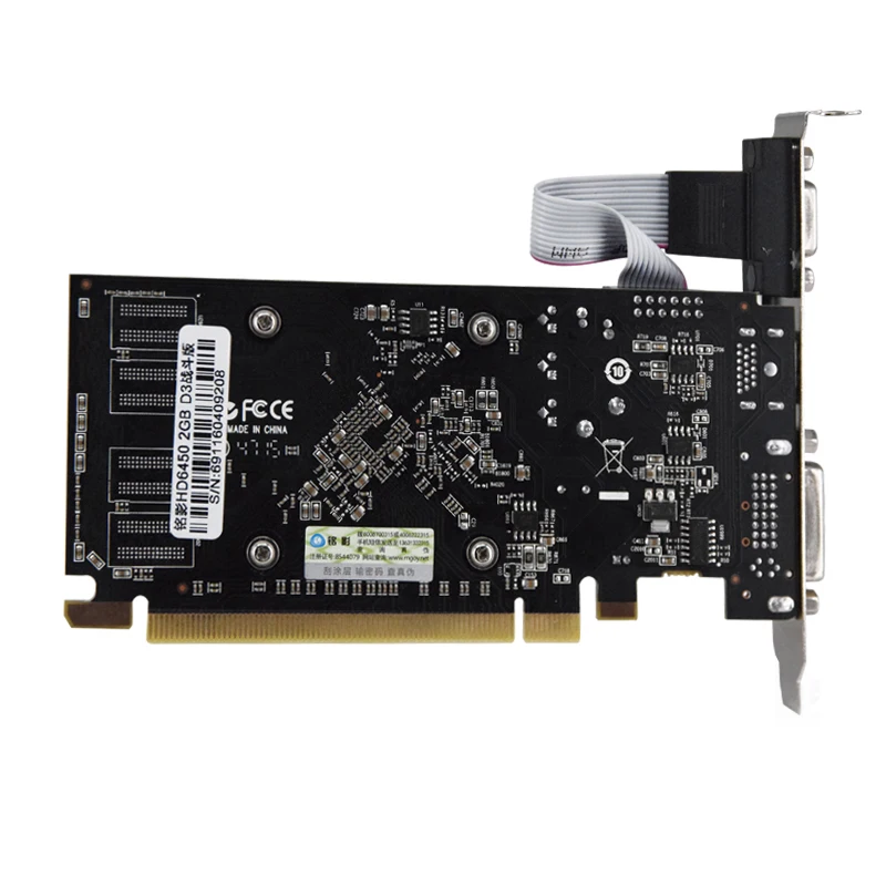 Veineda original HD6450 2GB DDR3 64Bit 625/1000MHz DVI VGA for normal PC and small PC Refurbished cars