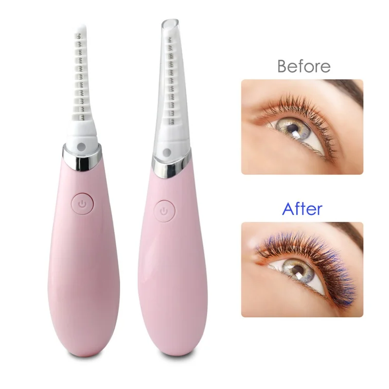 Mini Electric USB Heated Eyelash Curler Long Lasting Heated Perm Eye