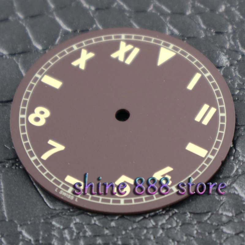 

Parnis 38.9mm Coffee Sterile Sandwich Dial for 6497 6498 Hand Winding Watches Parts