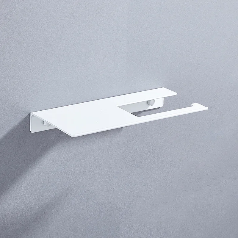 Космическая алюминиевая многофункциональная бумажная стойка для ванной/кухни, креативная и удобная полка для ванной комнаты, черный/белый бумажный держатель для полотенец