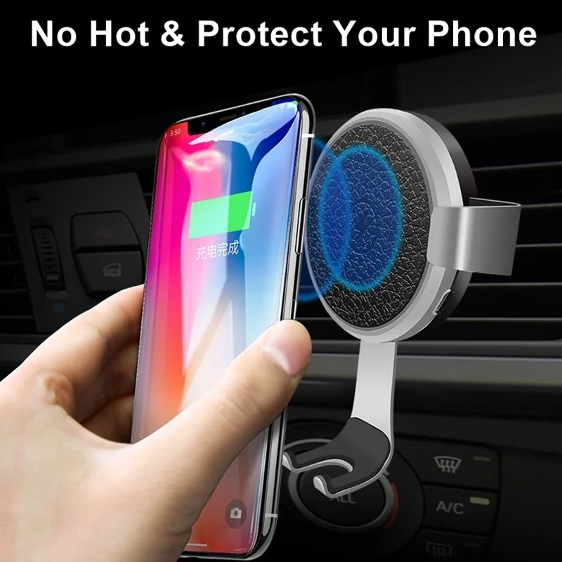 Tongdaytech 10 Вт автомобильное Qi Беспроводное зарядное устройство для Iphone 8 X XS MAX держатель телефона на вентиляции быстрое зарядное устройство для samsung S9 S10 Plus