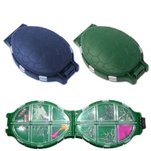 12 отсеков пластиковая черепаха рыболовная приманка крючки для хранения снасти Чехол Коробка карман