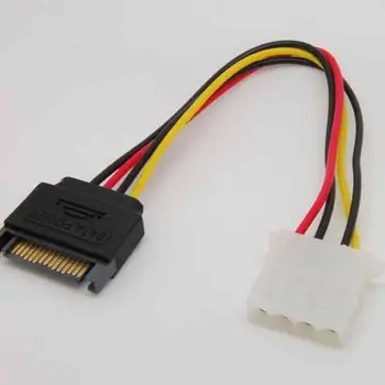 

10pcs 15 Pin SATA to 4Pin male to female Power ADAPTER Cable cord For IDE BX