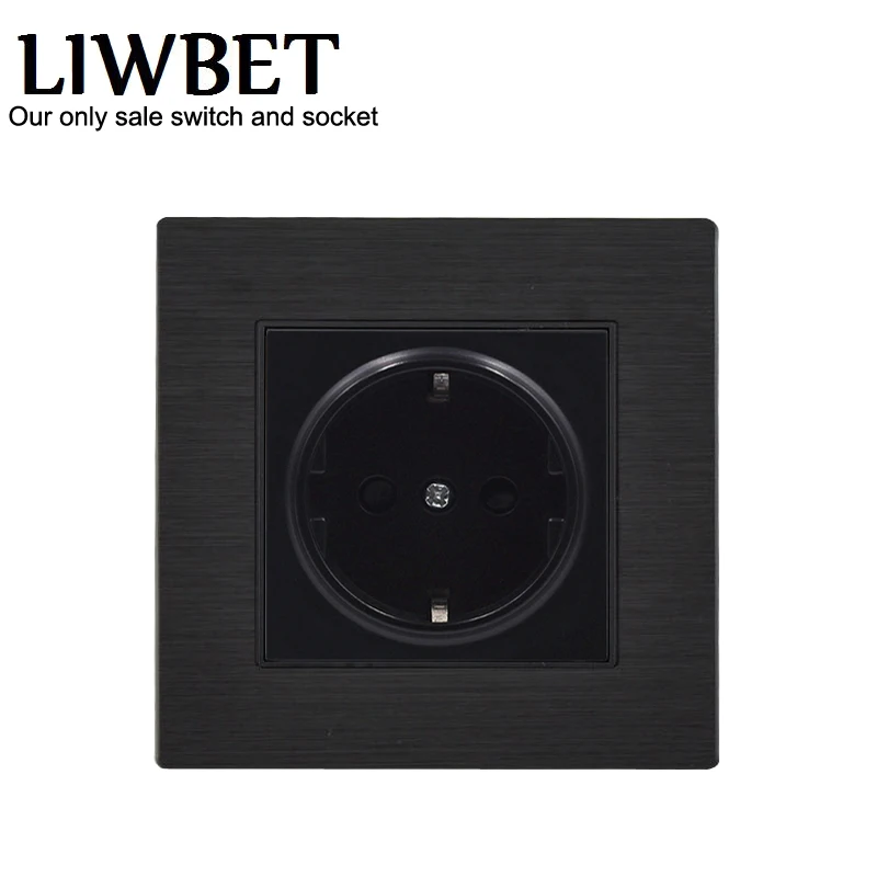 

16A Europe wall socket and Black color Germany socket EU standard wall outlet