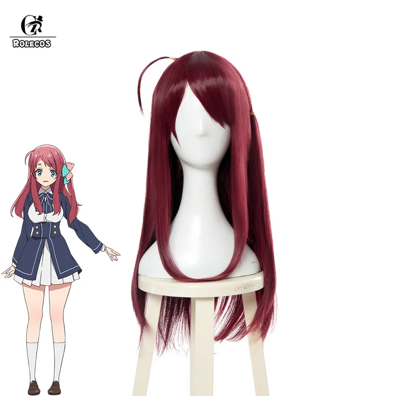ROLECOS Zombieland Saga косплей волос Сакура Минамото Косплей головной убор 65 см красные