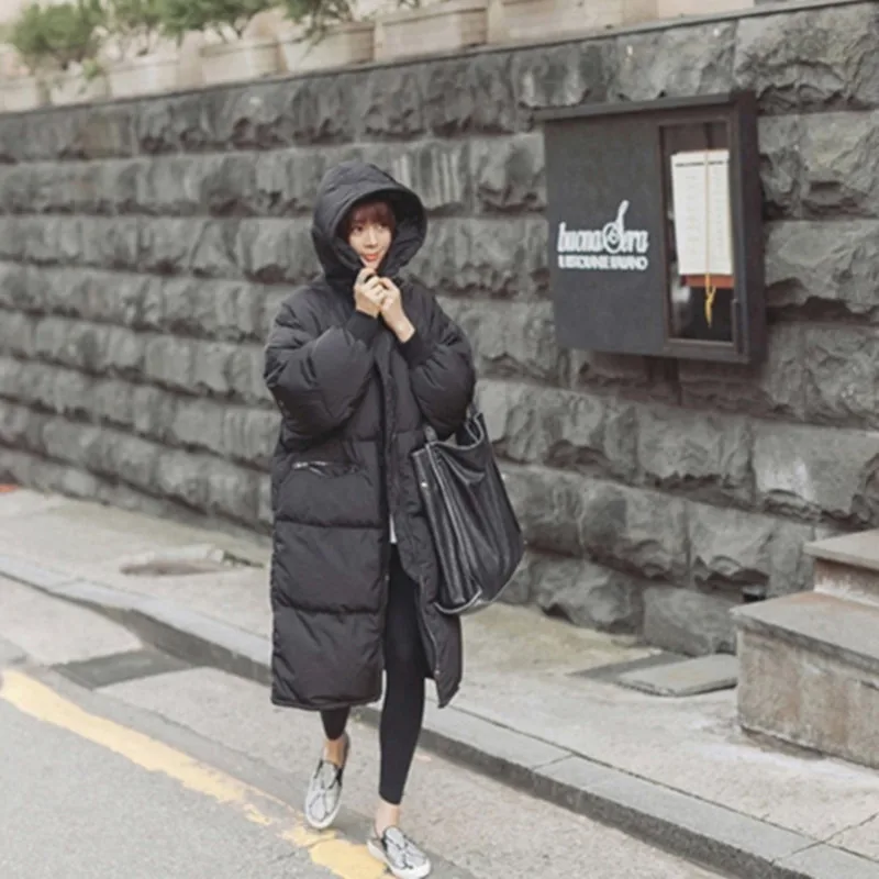 2016 Korea Fashion Female Outwear Thick Warm Parka Oversize Fur Duck Down Winter Coat Women Retro