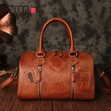 AETOO Ретро ручной работы сумки повседневные большой емкости портативные плеча Сумка из натуральной кожи сумка женская