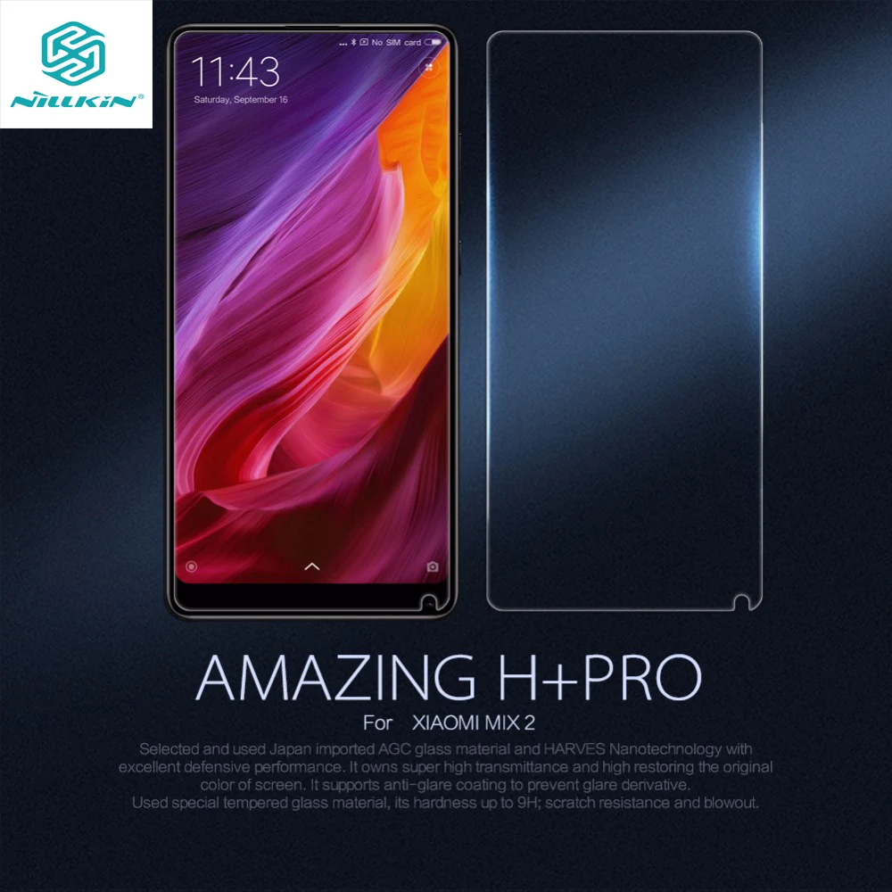 

For Xiaomi Mi Mix 2 Screen Protector Original NILLKIN H+Pro 2.5D 0.2mm Anti-Explosion Tempered Glass for Mix2 Glass