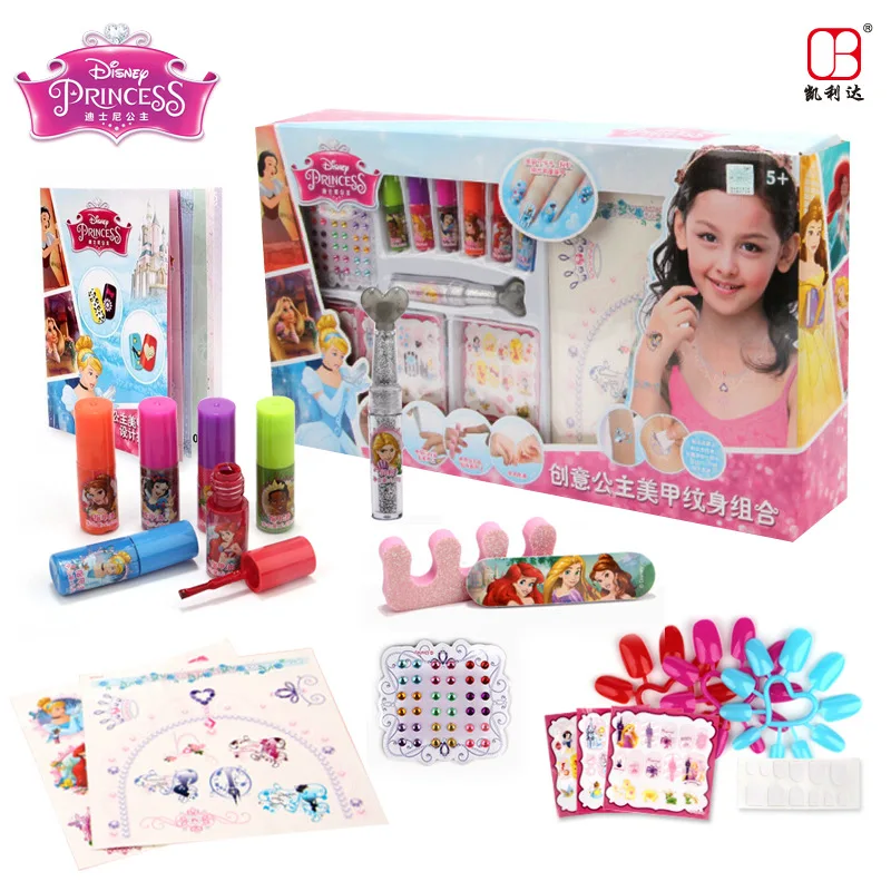

Disney Fashion Toys Frozen Child Princess nail sticker set Girl Play House Toys Christmas birthday Gifts