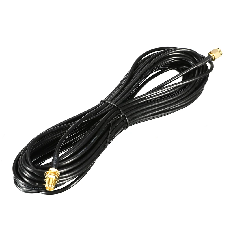 

Universal Male to Female 9m Standard RP-SMA MF Jack Wifi Antenna Extension Cable Lead Wire Gold Plated