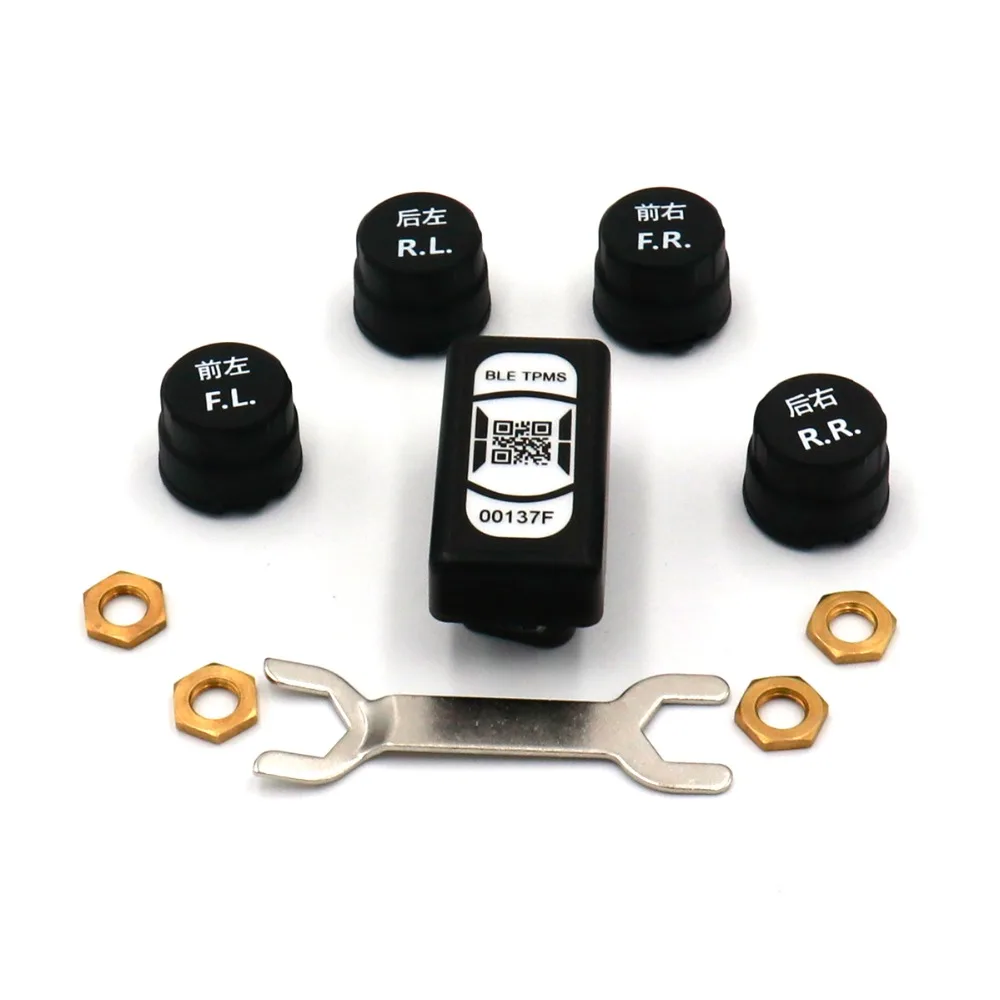BLE TPMS Car Bluetooth TPMS Tire Pressure Temperature Alarm System For