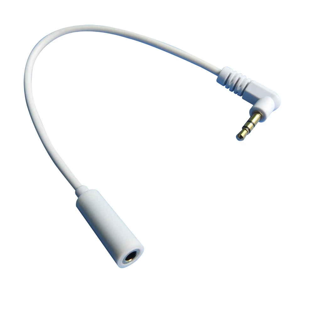 

white 20cm 3.5mm Extension Audio Cable Male to Female Aux Cable Headphone Cable