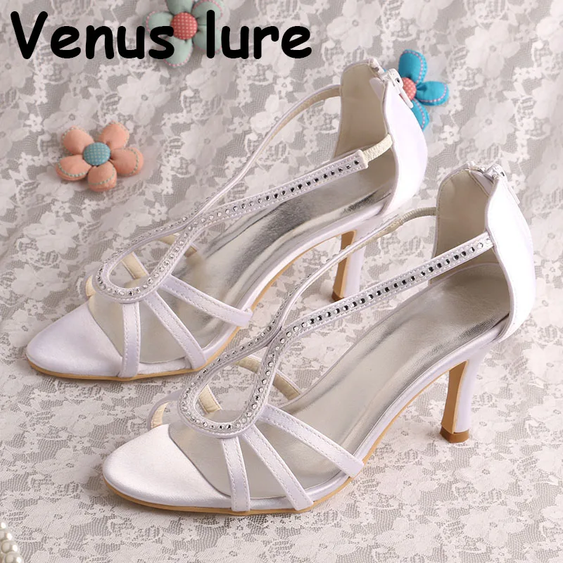 sandale compensée blanche mariage