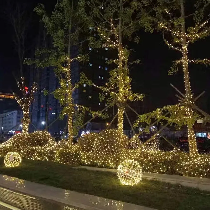 

Sale Garden Light String 1.5m*1.5m 3m*2m 6*4m Net mesh Light Christmas Lights outdoor waterproof Wedding Decoration Fairy light