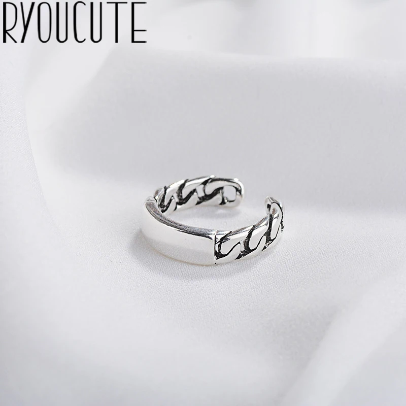 

Fashion Real Silver 925 Retro Smooth Rings for Women Statement Jewelry Finger Ring Sterling Silver Jewelry anillos plata 925