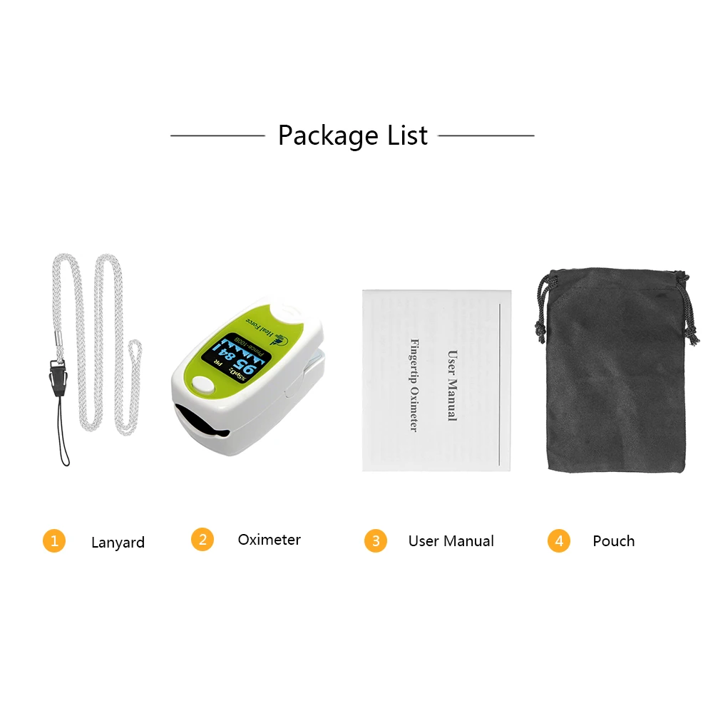 Oxímetro de Pulso Monitor de Saturação de Oxigênio Detectar do Índice de Perfusão Heal Force Oled Dedo Sangue Médica & Bolsa Spo2 Pulsação no 12 Beleza e saúde