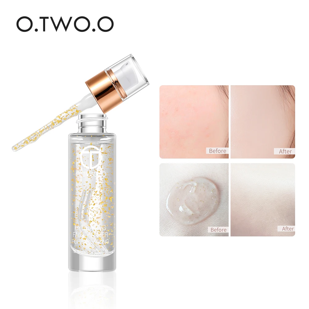 

O.TWO.O Primer 24k Gold Foundation Primer Makeup Base Face Hydrating Moisturizer Face Make Up Liquid Matte Cosmetic