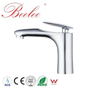 

Beelee Bathroom Basin Faucet Modern Single Hole Silver chrome Tap Full Copper Hot And Cold Water Basin Faucet For Lavatory Hotel