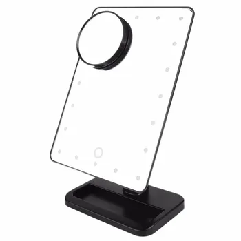 

20 LED Lightweight Suction Cup 10X Magnification Mirror LED Makeup Mirror Adjustable Brightnes Health Beauty Tool Desktop Mirror