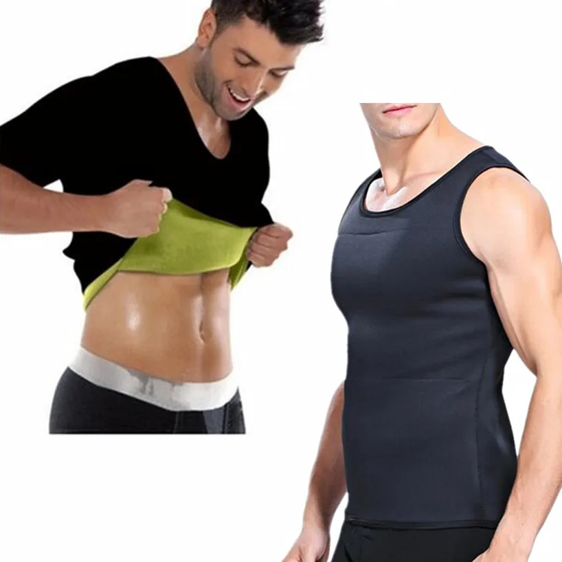 Hot Body Shapers Men's Waist Trimmer Compression Slimming Shirt Men's