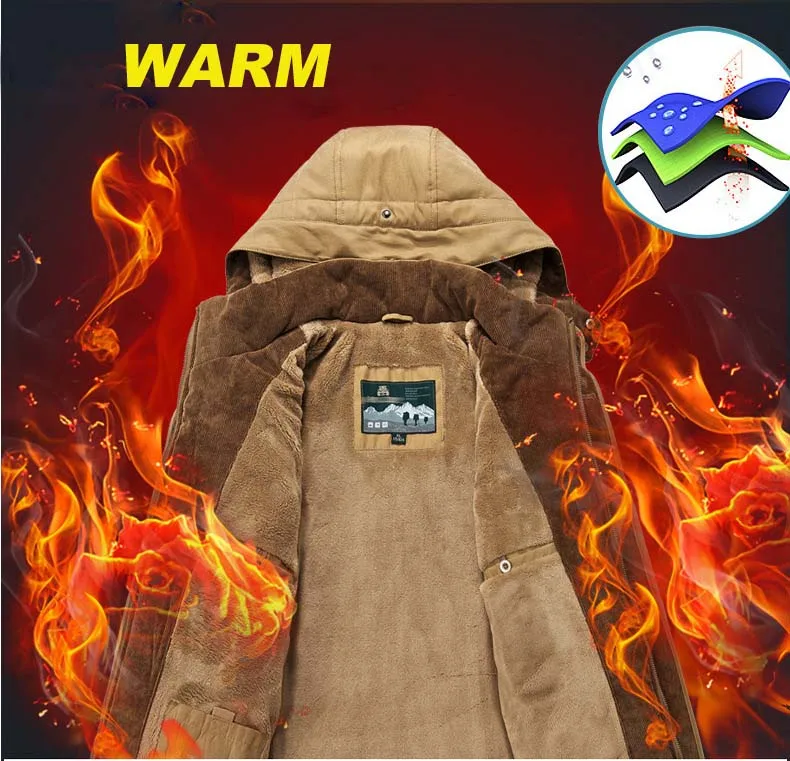 Мужская зимняя куртка теплая парка уплотненная флисовая стеганая куртка ветровка от снега Мужское пальто размера плюс 5XL 6XL 7XL