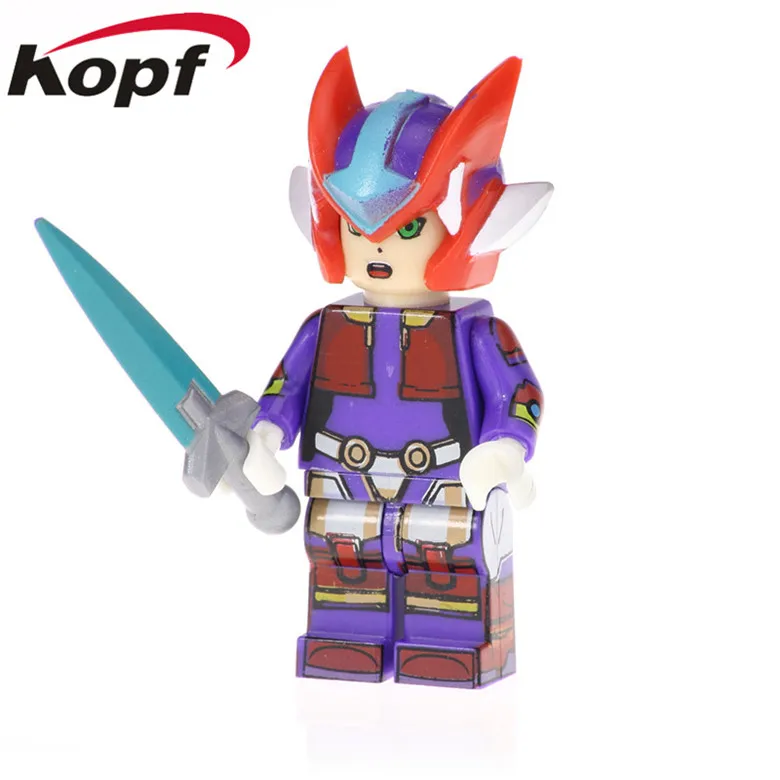 

PG1306 Building Blocks Rockman X Mega Man Dash Hearts of Steel ZXA Grey Figures Action Bricks For Children Toys Gift