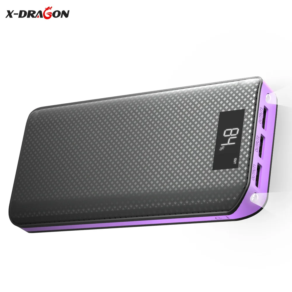 

X-DRAGON Power Bank 20000mAh Mobile Phone Chargers External Battery Charger for iPhone 4s 5 5s SE iPhone 6 6s 7 7plus 8 Samsung.