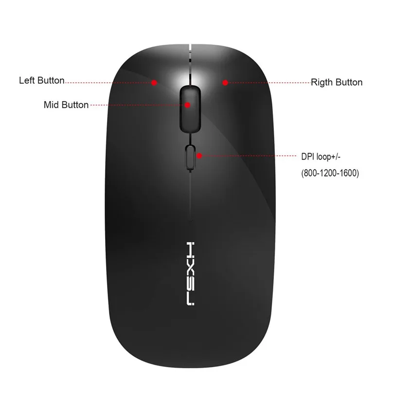 Мышь Компьютерная CARPRIE M60 беспроводная 2 4 ГГц USB + Type C 1200DPI|Мыши| |